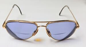 Luxottica Challenger Eyeglasses FRAMES ONLY 135 Gold Electroplated Italy